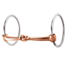 Loose Ring Copper Snaffle Horse Bit – Single Jointed Stainless Steel Rings