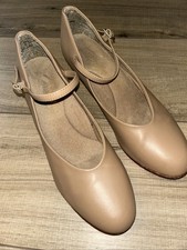 Capezio Jr Footlight Character Shoe Size 9 Women Tan Dancing Theatre Dance Act