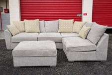 Furniture Village Corner Sofa & Foot Stool - London Delivery