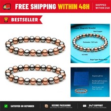 Drkao Copper Magnetic Therapy Bracelet for Women, 2 Pack Joint Care