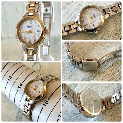 Seiko Lukia Solar Radio Wave Dress Watch Limited Unisex Wrist 15cm