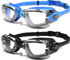 Swim Goggles, 2-Pack Swimming Goggles, anti Fog, No Leaking for Adult Women Men