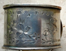 Alter Serviettenring, Silber 800, Jugendstil mit Monogramm