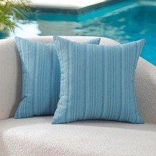 Outdoor Waterproof Throw Pillow Covers 18x18 Set of 2 Decorative Outside Patio