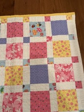 hand quilted baby Blanket quilt 35 1/2  Square Quality Craftsmanship Soft Thick