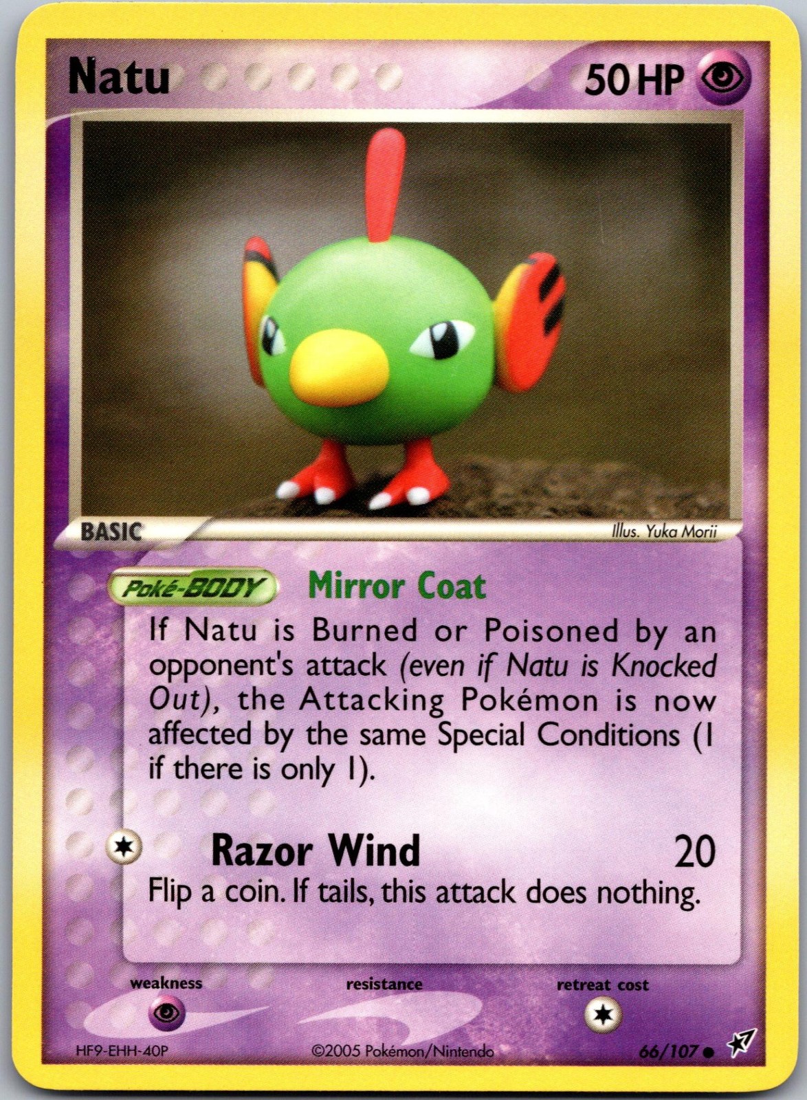 Natu 66/107 Common Deoxys Pokemon Near Mint