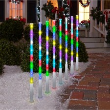 Gemmy Orchestra of Lights 8 LED Pathway Tube Lights Stakes Marker Color Changing