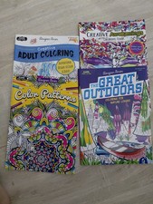 Lot Of 4 Adult Creative Coloring Books