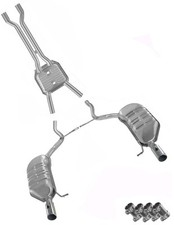 Rear Muffler And Resonator Pipe Fits 06 - 09 Audi A4 Quattro 3.2l V6 Cabriolet