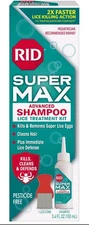 RID Super Max Advanced Lice Shampoo 3.40 Oz Kills Super Lice & Eggs New Sealed