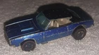 Hot Wheels Redline 1967 Custom Camaro Blue With White Interior Black Top