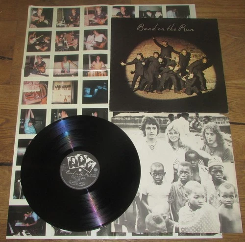 PAUL McCARTNEY WINGS Band On The Run ORIG 1st UK 1973  Inner +  Poster  EX AUDIO