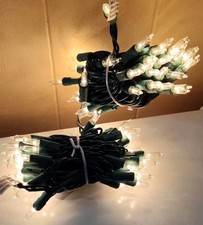 Wondershop 100 ct Clear Mini Lights Green Wire Indoor / Outdoor Long