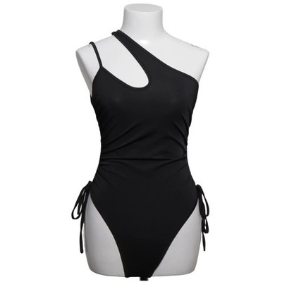Shein, Badeanzug, Größe: 34, Schwarz, Polyester, Einfarbig, Damen #jcA