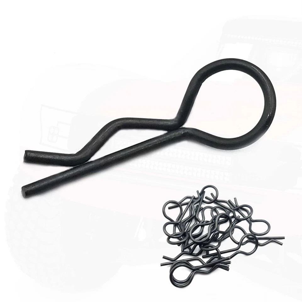 RC Karosserieklammern Splinte Spannstiffte Clips 1:5 1:8 1:10 1:12 1:16 schwarz - Bild 1 von 1