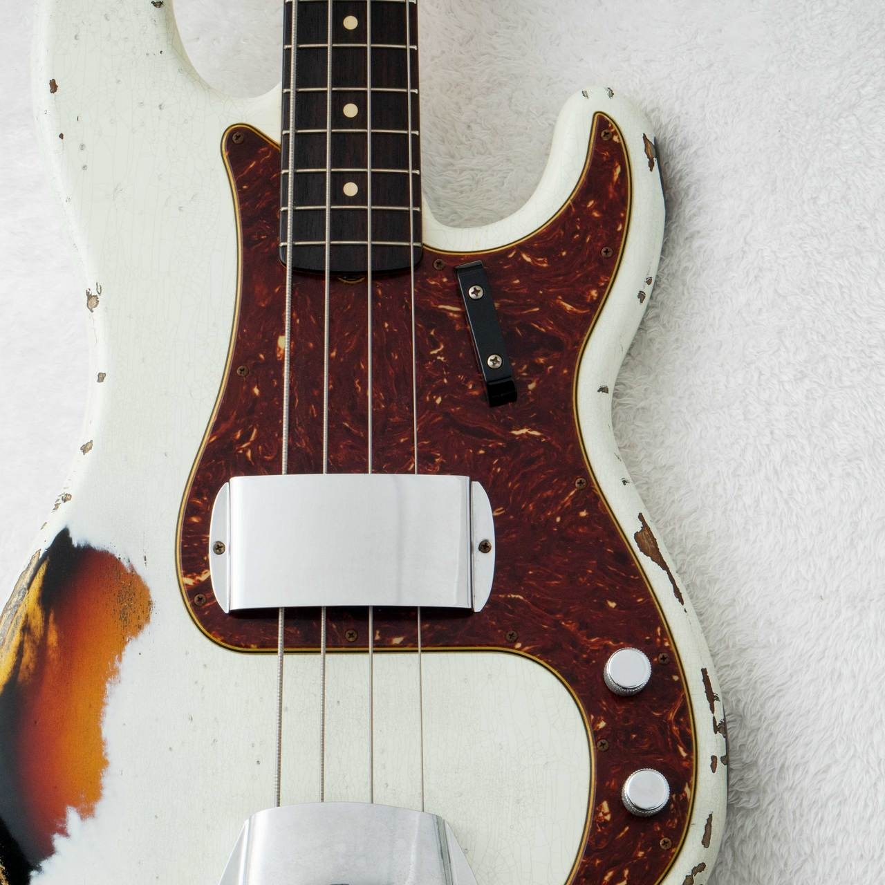 Fender Custom Shop 1960 Precision Bass Heavy Relic Olympic White On *Xo450
