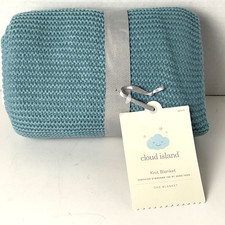 Cloud Nine Baby Knit Blue Blanket 30''x40'' Brand New
