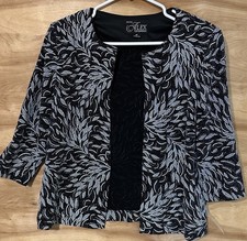 NWT Alex Evenings Womens M PETITE Formal Jacket Glitter Sparkle Stretch Cocktail