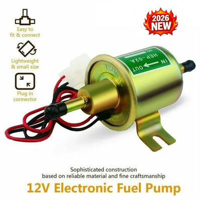 Inline Fuel Pump 12v Electric Transfer Low Pressure Gas Diesel Fuel Pump HEP-02A
