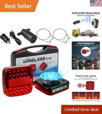 Wireless Trailer Lights Magnetic, Upgrade Rechargeable Wireless Trailer Tow L...