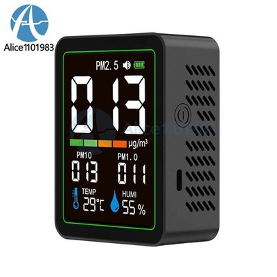 Infrared Dust 5-in-1 Air Quality   PM2.5 PM1.0 PM10 Temp & Humidity Meter *lh