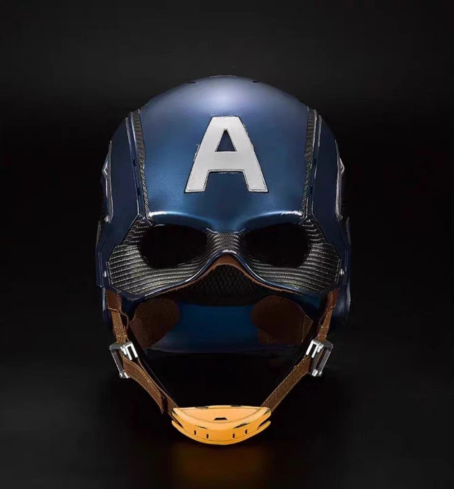 Casco Vengadores Capitán América 1:1 Máscara Usable Cosplay Utilería Cascos Halloween Foto 2 de 4