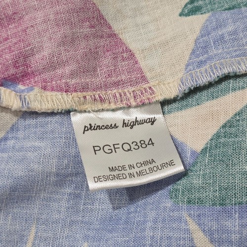 Princess Highway Dress AUS 12 US8 Midi Blue Floral Print Sleeveless Drawstring - Picture 6 of 7