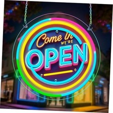 Neon Open Sign for Business, 13 13'' Colorful Adjustable Brightness Come in