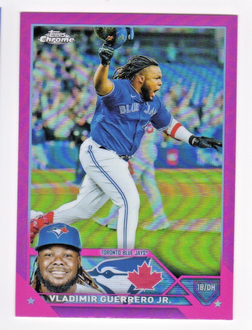 2023 Vladimir Guerrero Jr Topps Chrome Baseball Pink Refractor Blue Jays #50