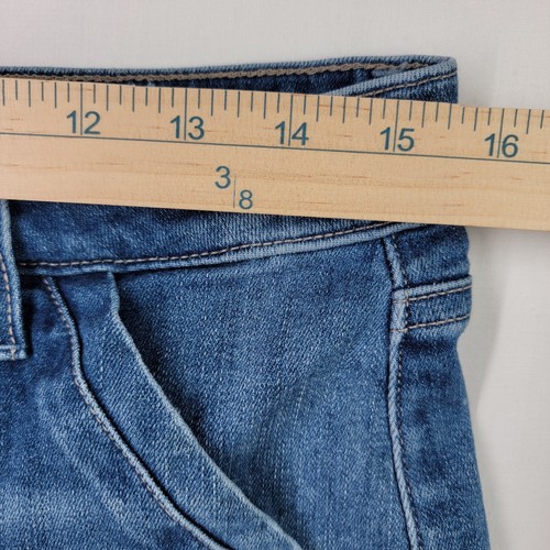 PAIGE Jeans Women's 31 Anessa High Rise Wide Leg Raw Hem Ankle Blue Jeans - Picture 20 of 24