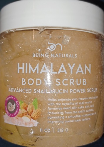 Being Naturals natürliches Himalaya Salz Körperpeeling mit Litschiöl & Schneckenschleim 11z - Bild 9 von 10