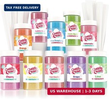 Cotton Candy Express Floss Sugar and Cones Variety Pack with 10 - 11oz Plastic J