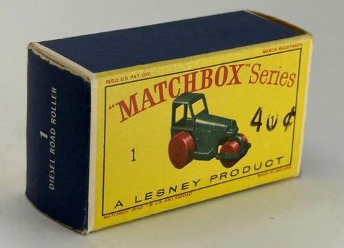 Matchbox Lesney  Original BOX ONLY No. 1 Diesel Road Roller Free Shipping
