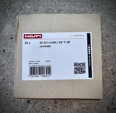 Hilti AC-D 5  x .045  x 7/8  Premium Metal Cutting Discs (25 Pack)   Brand New