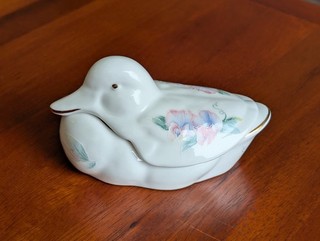 Aynsley Little Sweetheart Duck Trinket Dish Bone China Vintage Excellent Cond