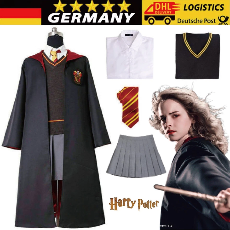 Karneval Kinder Erwachsene Harry Potter Hermine Granger Gryffindor Uniform DE * - Bild 2 von 4