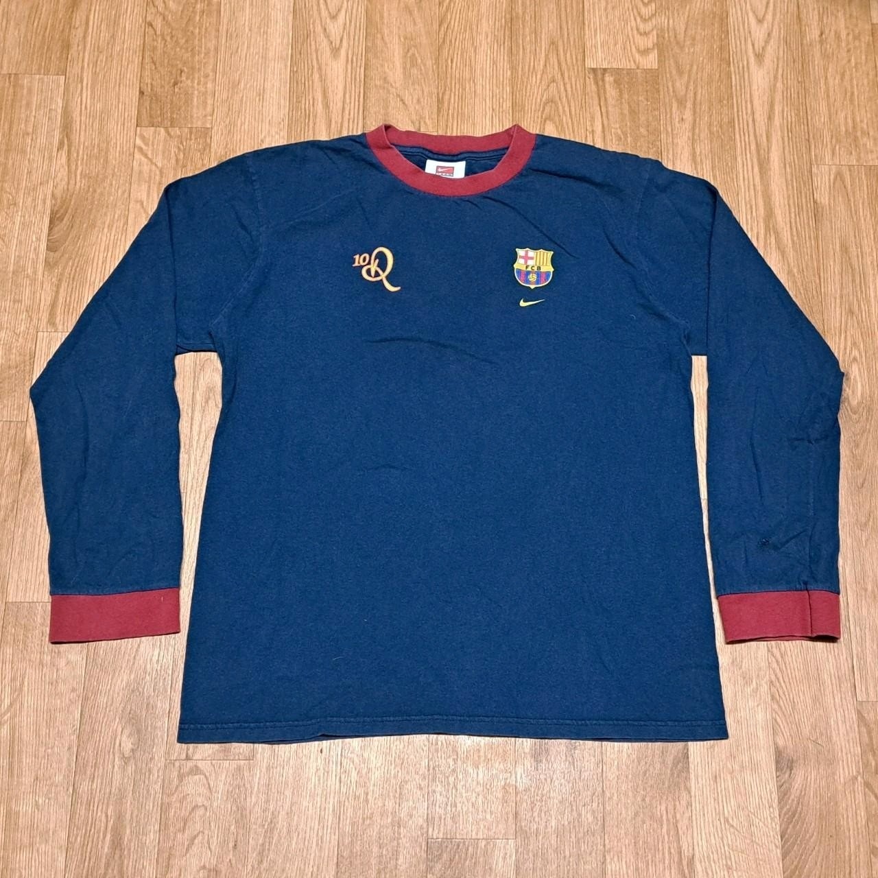 Vintage Nike Barcelona Ronaldhino Long sleeve Shirt Size XL