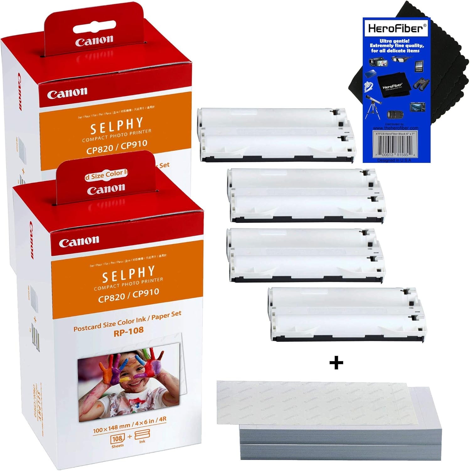 Набор цветных чернил и бумаги Canon RP-108 большой емкости включает 216 листов 4 Чернила и тонер 13590₽