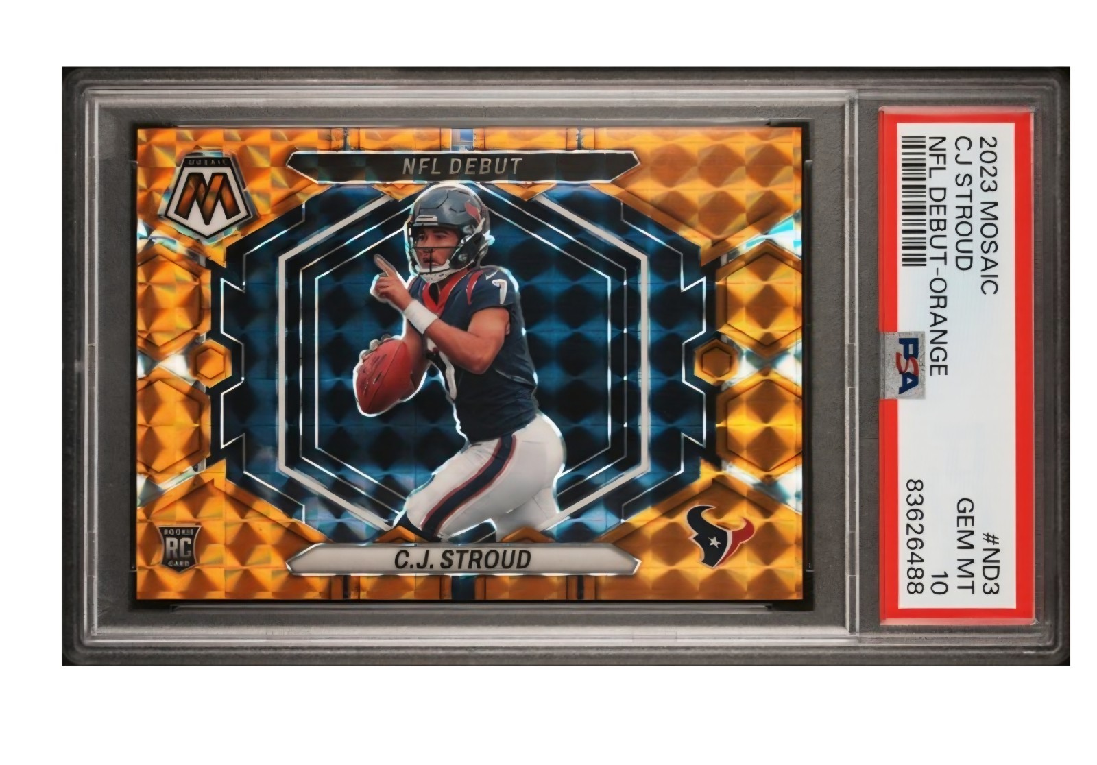 2023 Mosaic Football CJ Stroud NFL Debut Orange /199 PSA 10 RC
