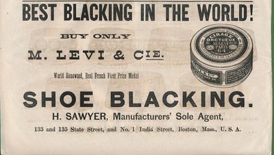Magazine Ad - 1880 - M. Levi & Co. - Shoe Blacking - Paris, France