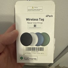 Air Tag Smart Bluetooth Tracker, Works with Apple Find My iOS Only 4 Pack