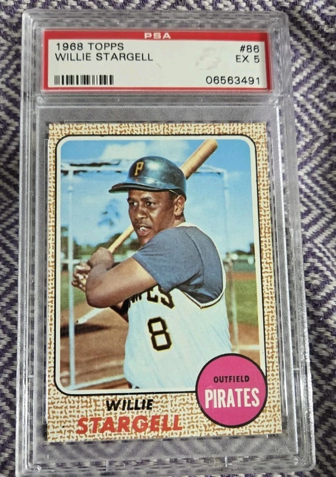 Lote de (6) tarjetas de béisbol Topps 1968 clasificadas ex 5. MIRADA STARGELL, MORGAN Y MÁS Foto 2 de 4