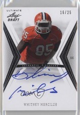 2012 Ultimate Leaf Draft Silver 16/25 Whitney Mercilus #WM1 Auto 0v1