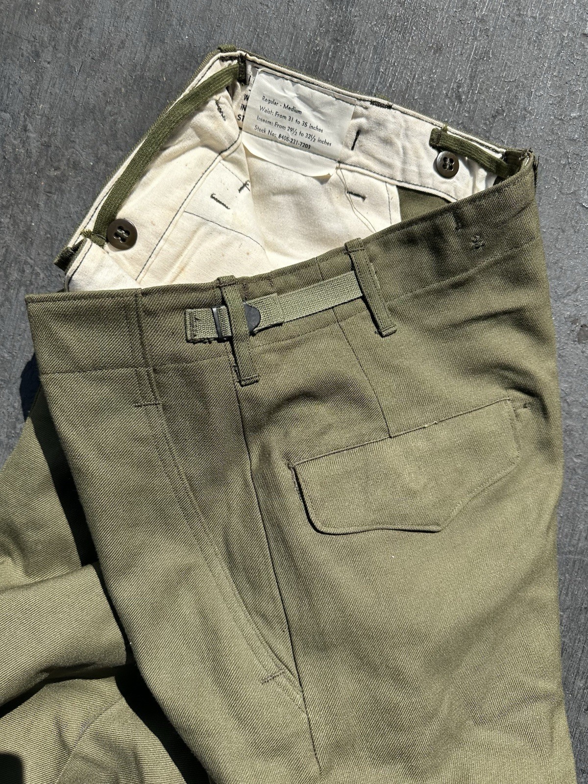 Vintage 1950s US Army M-51 Wool Field Trousers Men's … - Gem