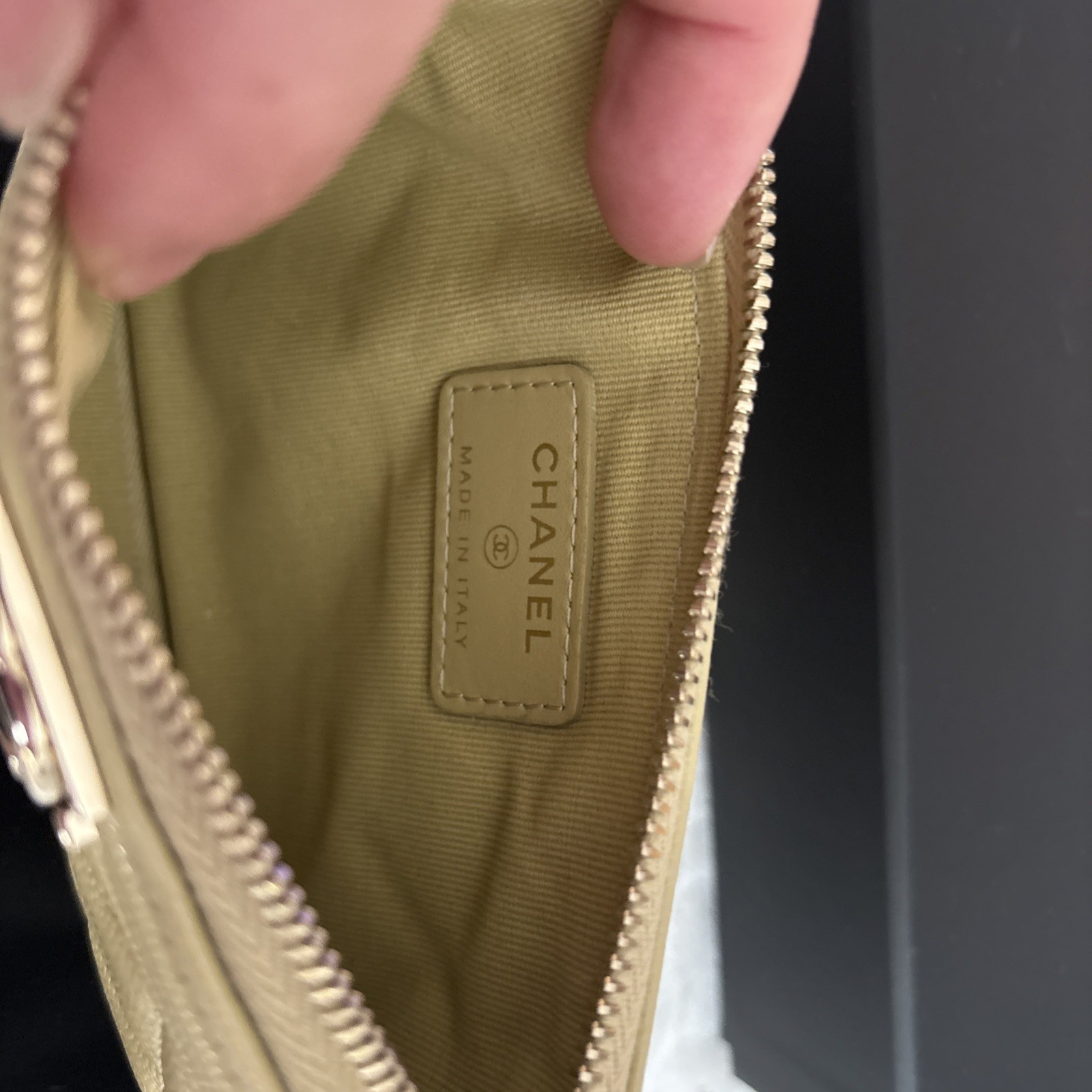 Authentic - Chanel mini O’Case Quilted Caviar image 8
