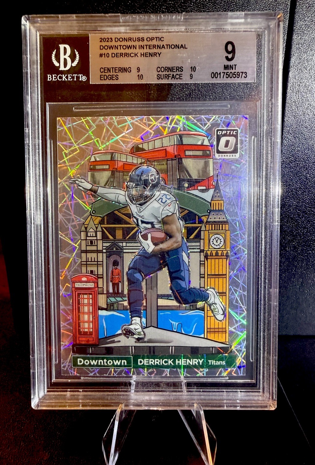 2023 Donruss Optic Downtown International #10 Derrick Henry BECKETT MINT 9
