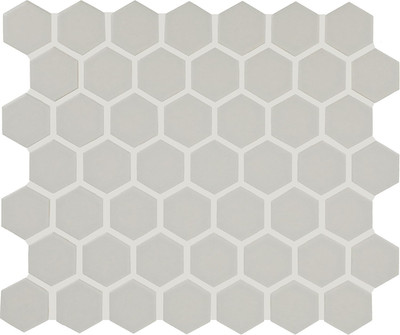 1.5'' Ceramic Hexagon Mosaic in Matte Desert Gray for Kitchen Backsplashes, Bathr