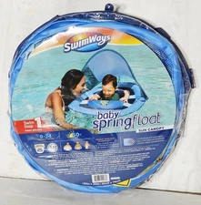***SwimWays Baby Spring Float W/Sun Canopy (Blue) Swim Step 1 (9-24 Months)
