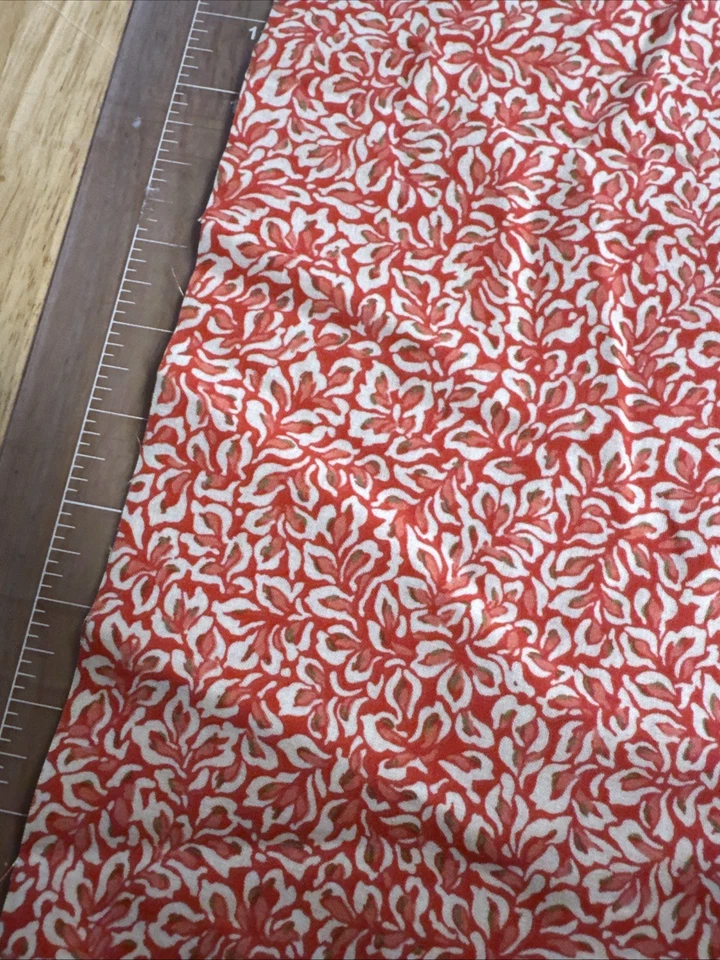 Keepsake Calico Fabric JoAnn Flower Peach & White Floral 1 yd Cotton Quilting - Image 4 of 4