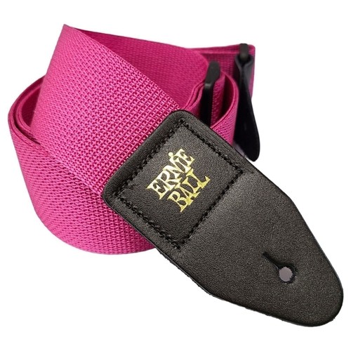 Ernie Ball Polypro Guitar Strap Leather Tab Acoustic Electric Black Red and More - Afbeelding 20 van 39